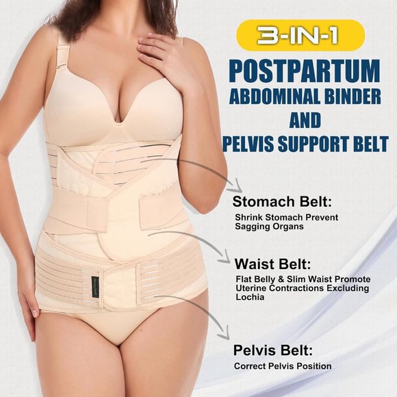 3 in 1 Postpartum Support - Recovery Belly/waist/pelvis Belt - Picture 6 of 6